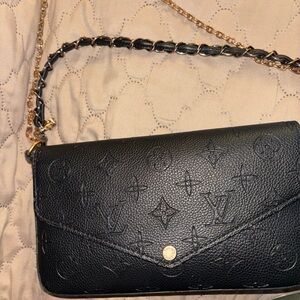 Louis Vuitton Black Embossed Crossbody Bag